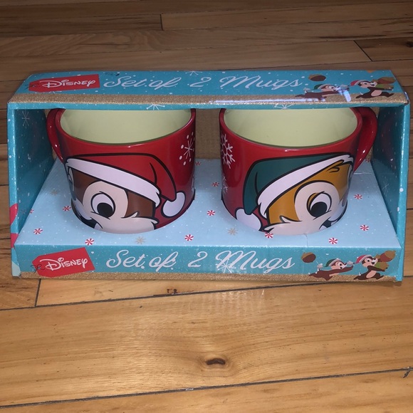 Disney Dining Disney Chip And Dale Holiday Mug Set Christmas Coffee